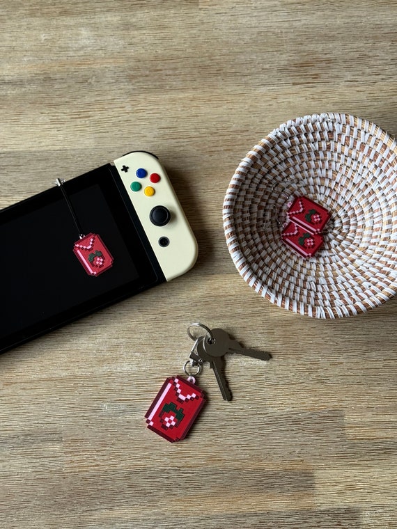 Stardew Strawberry Seeds | Nintendo Switch Charm Dust Plug | Hypoallergenic  Surgical Steel Dangle Earrings | Lobster Claw Keychain - Etsy