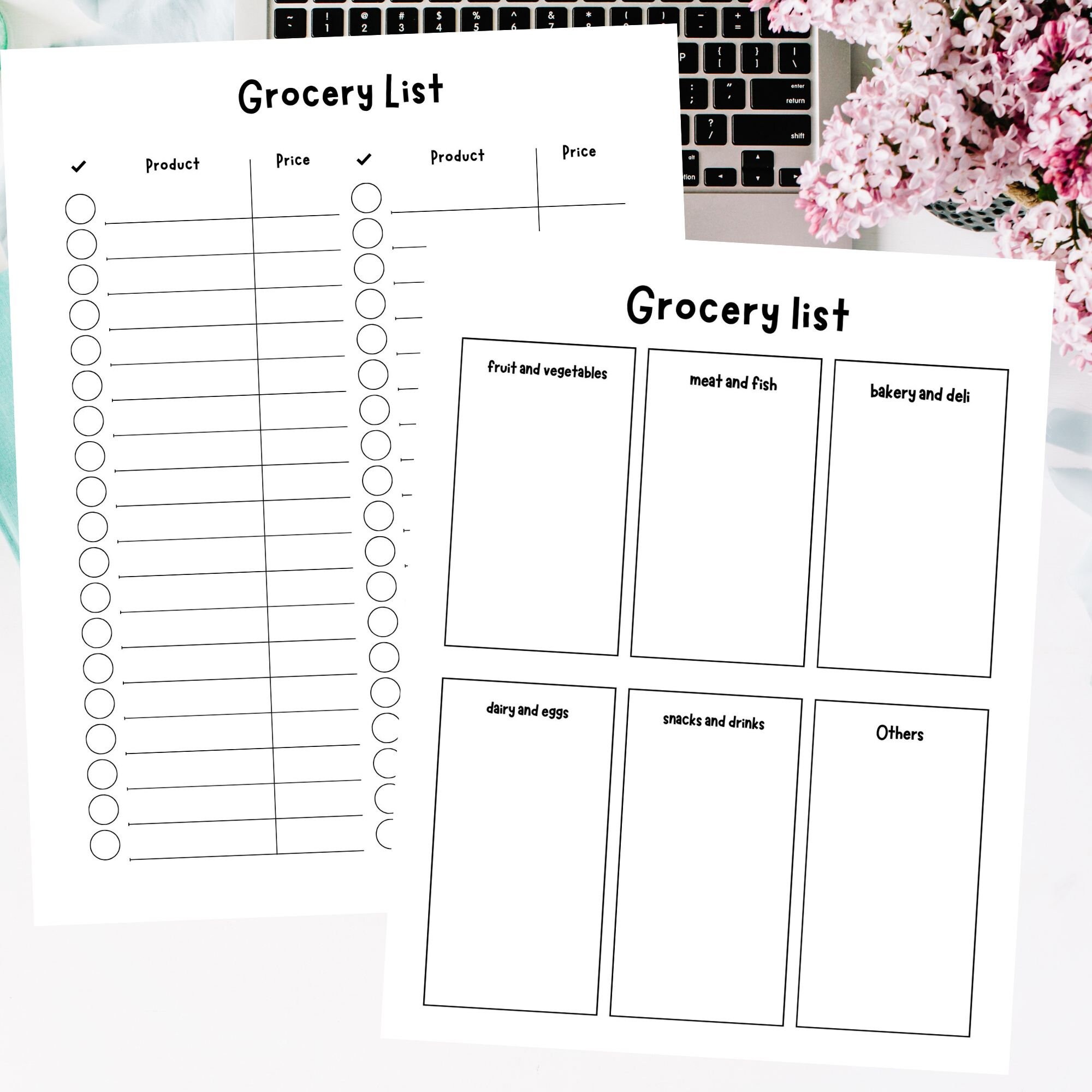 Printable Weekly Meal Planner, Printable Grocery List, Food List, Meal ...