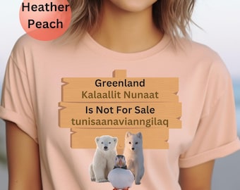 Greenland Short Sleeve Tee, Not for Sale, patriotic, USA, gift, University, T-shirt for people who love Greenland
