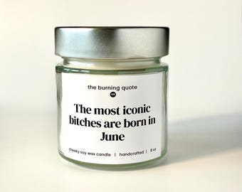 Sassy funny quote candle