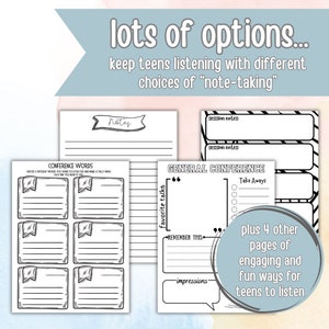 LDS General Conference for Teens Study Notebook Activities BINGO Conference Squares for Kids ...