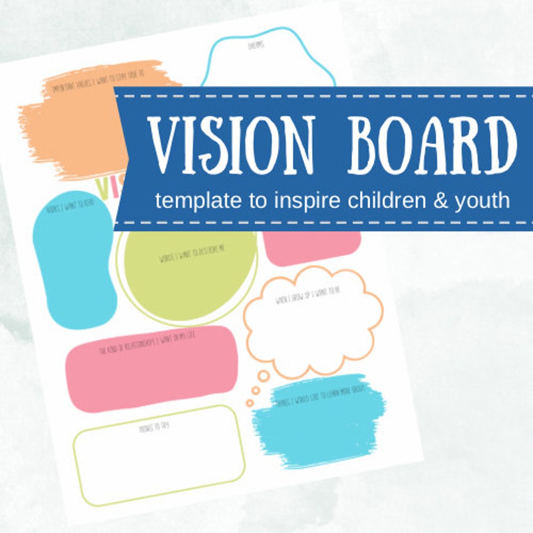Lds Goal Chart Vision Board for Children and Youth Kids Goal Setting Jesus Christ of Latter Day ...