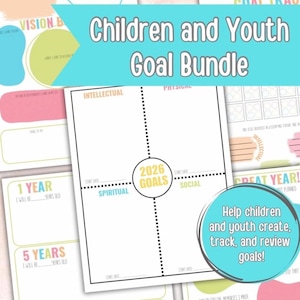 Agenda 2026 pour l'établissement d'objectifs pour les enfants de la primaire Journées d'activité LDS Enfants et jeunes Église de Jésus-Christ des Saints des Derniers Jours imprimable