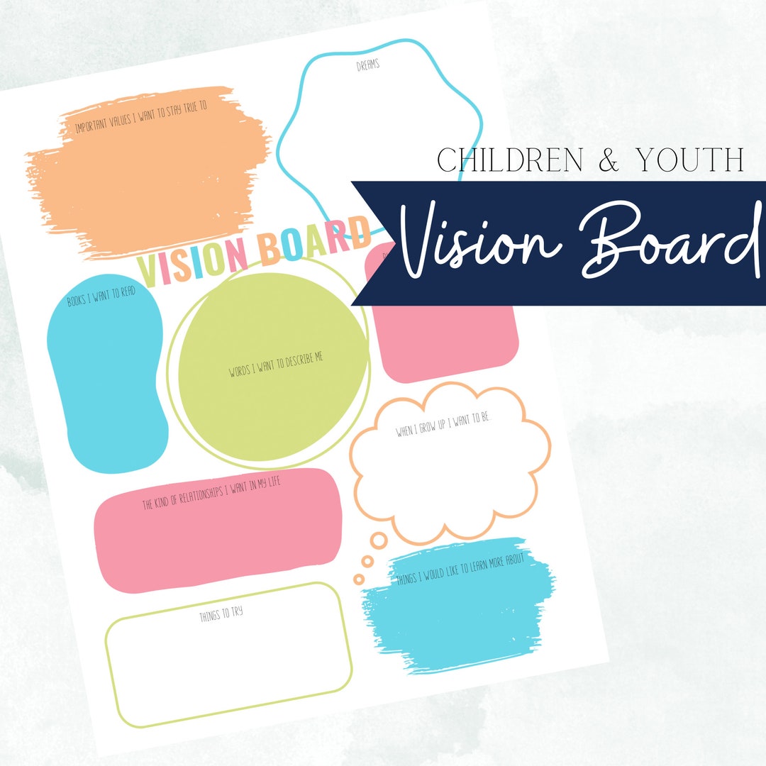 Lds Goal Chart Vision Board for Children and Youth Kids Goal Setting - Etsy