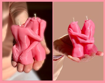 The Lovers Soy Candle: Romantic Sculpture, Couples Decor