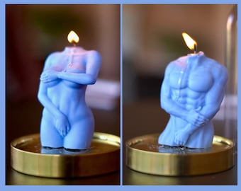 Sculpted Sensuality / Torso Candle / Sophisticated / Sensual / Artistry / Serenity / Modern Design / Decorative / Tranquil Flames / Body
