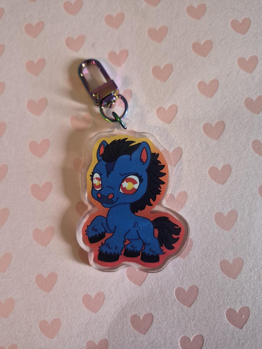 Bluecifer Keychain: Colorado Iconic Horse Travel Accessory (2.5in) - Etsy