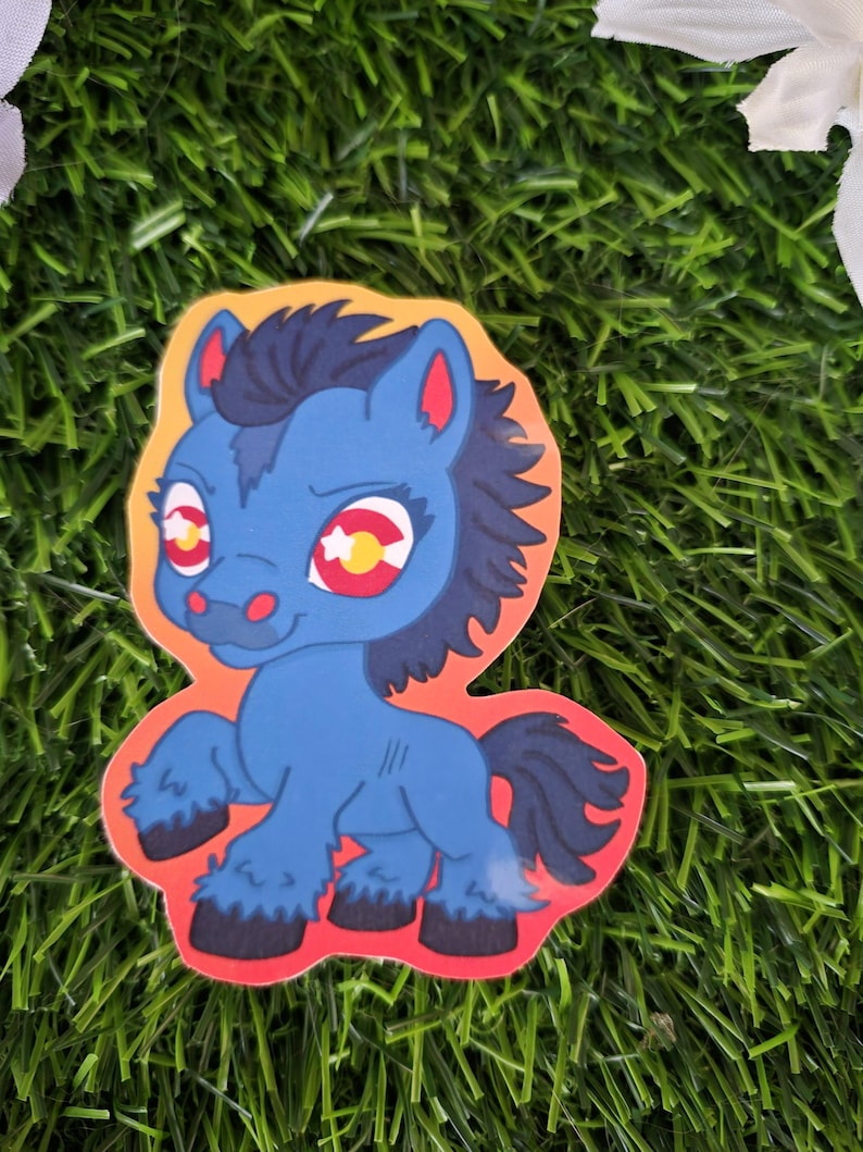 Bluecifer Keychain: Colorado Iconic Horse Travel Accessory (2.5in) - Etsy
