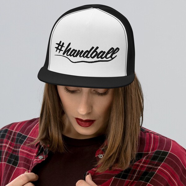 Handball | Trucker-Cap | black/white | Stickerei | baromoda