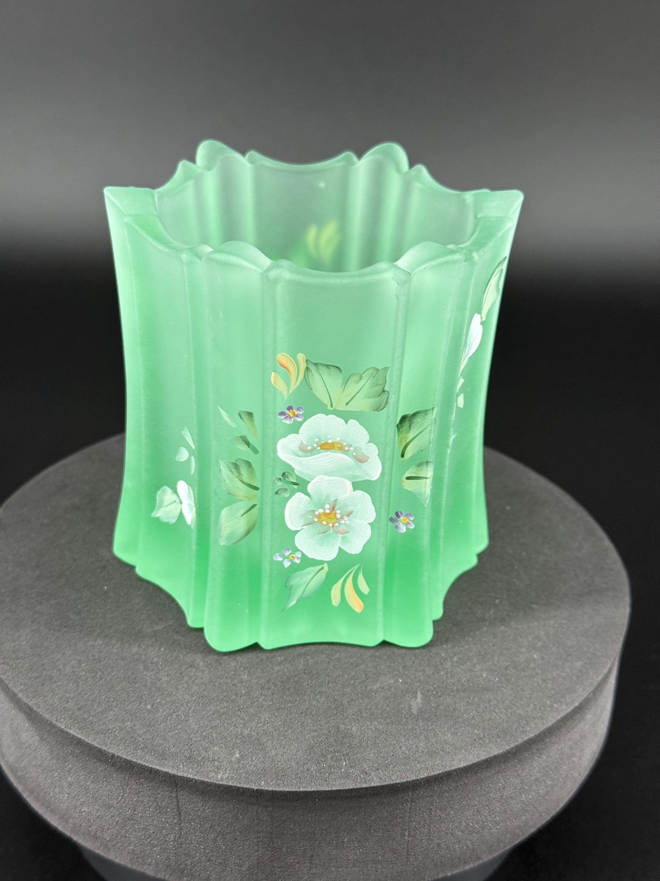 Green Fenton Glass - Etsy