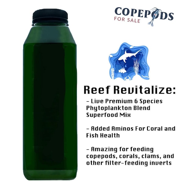 Reef Revitalize 32oz - Reef Super Food –  Free Fast Shipping! – Premium 6 Species Live Phyto Blend - Aminos!