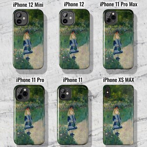 May include: A set of six phone cases featuring a painting of a young girl in a garden. The cases are available for iPhone 12 Mini, iPhone 12, iPhone 11 Pro Max, iPhone 11 Pro, iPhone 11, and iPhone XS MAX.