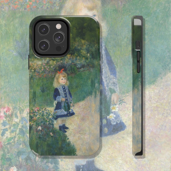 Renoir's "A Girl with a Watering Can" Art Tough iPhone Case, Vintage Painting Cover, Protective Classic Art Phone Case, Art Lover Gift