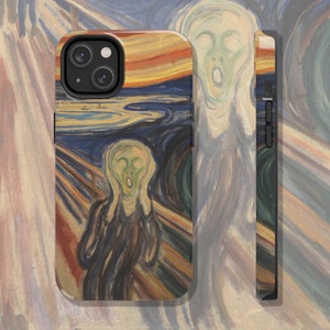 Edvard Munch&#39;s &quot;The Scream&quot; Tough iPhone Case, Vibrant Protective Phone Cover, Unique Artwork, Art Lover Gift, Masterpiece Case, Art Lover