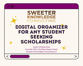 Stipendien Acquisition ™Organizer + Coaching-Tool mit Vorlagen für alle Studenten, die Stipendien suchen