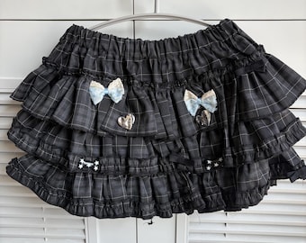 super cute y2k handmade remake bow skirt mini skirts cake skirts lolita skirts lace skirts punk skirts for women girl party travel
