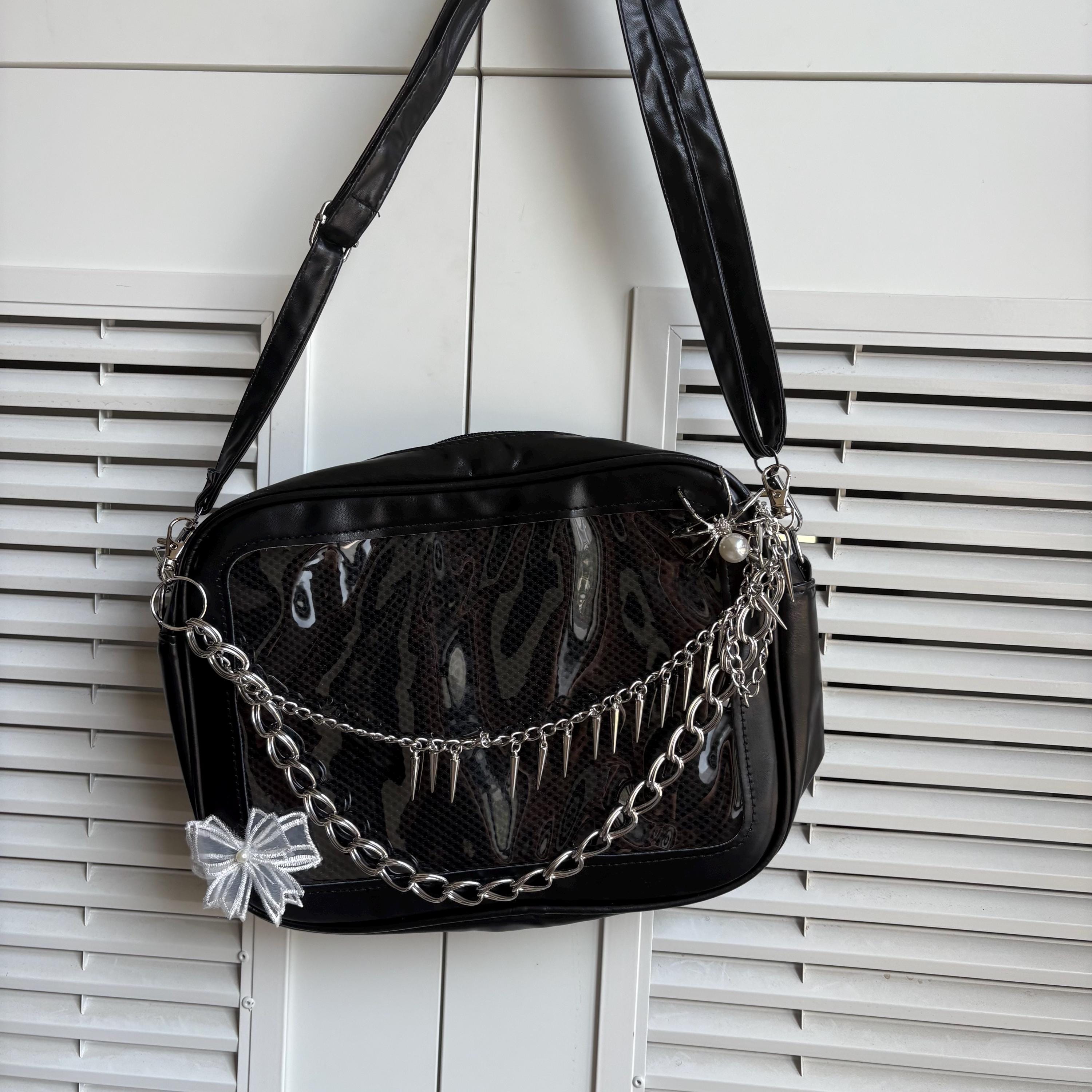Mini Backpack with silver embroidered logo y2k 90s style Claire main image 2