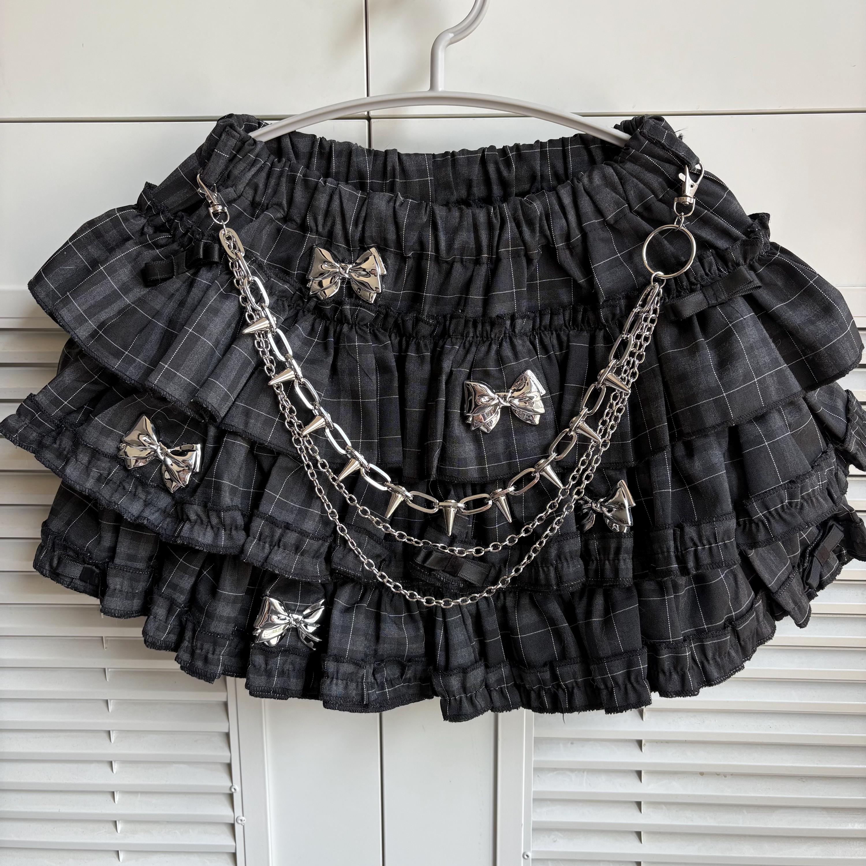 Y2k Black Skirt - Etsy