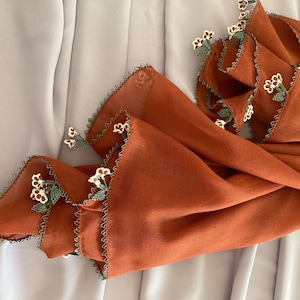 cotton turkhish needle lace scarf