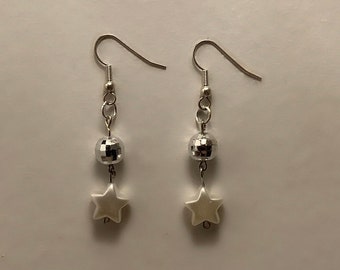 Mirrorball | Pearl | Star Earrings