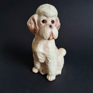 Vintage Ceramic Poodle Dog Figurine Made in Japan