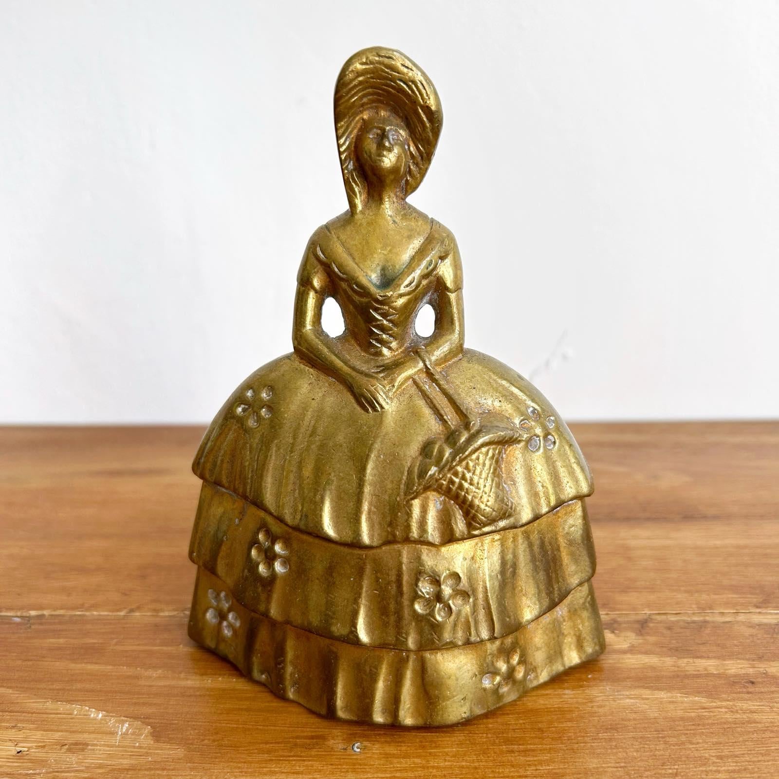 Statue Bronze – Table Cloche Bonne Sœur Aubaho – Figurine 12cm – Style Antique