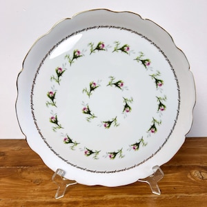 Porcelain Tray Limoges France/ Porcelain Serving Dish/ Centerpiece with Decorative Flowers/ Plate Limoges