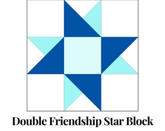 Friendship Star Foundation Paper Piecing Templates Multiple Sizes Pattern Modern Classic Quilt Scrap Busting Sewing Patchwork Block PDF FPP