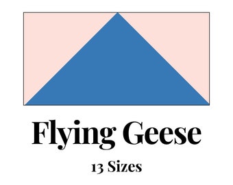 Moldes para patchwork de papel Flying Geese Foundation, vários tamanhos, padrões, moderno, clássico, colcha, retalhos, costura, patchwork, bloco, PDF, FPP