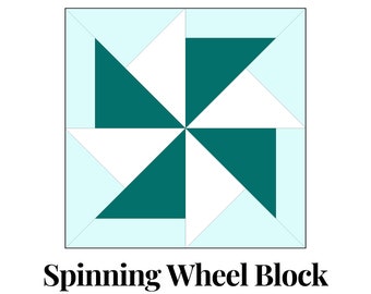 Spinnewiel Foundation Paper Piecing Sjablonen Meerdere maten Patroon Modern Klassiek Quilt Scrapbusting Naaien patchworkblok PDF FPP