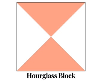 Zandloper Stichting Paper Piecing Sjablonen Meerdere maten Patroon Modern Klassiek Quilt Scrapbusting Naaien Patchworkblok PDF FPP