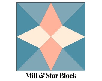 4-puntige ster Foundation Paper Piecing Sjablonen Meerdere maten Patroon Modern Klassiek Quilt Scrapbusting Naaien patchworkblok PDF FPP