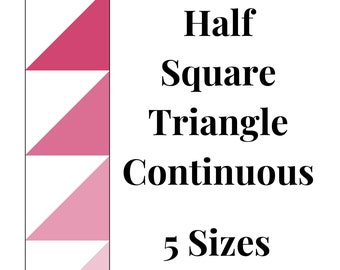 Foundation Paper Piecing Half Square Triangle Continuous Templates Multiple Sizes Pattern Quilt Scrap Busting Sewing Patchwork Block PDF