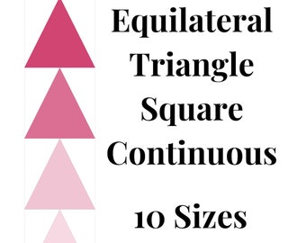 Foundation Paper Piecing Equilateral Triangle Continuous Templates Multiple Sizes Pattern Quilt Scrap Busting Sewing Patchwork Block PDF