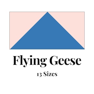 Motif de morceau de papier Flying Geese Foundation, FPP, téléchargement PDF, impression à la maison, rectangle de bloc de courtepointe, 13 tailles multiples