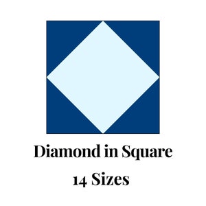 Diamant im Quadrat Foundation Papier Patchwork-Vorlagen Mehrere Größen Muster Modern Classic Quilt Scrap Busting Nähen Patchwork Block PDF PP