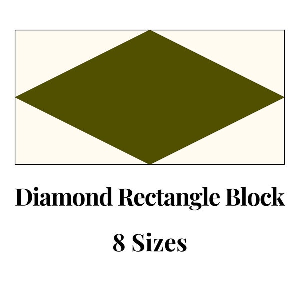 Diamond Rectangle Foundation Paper Piecing Templates Multiple Sizes Pattern Modern Classic Quilt Scrap Busting Sewing Patchwork Block PDF PP
