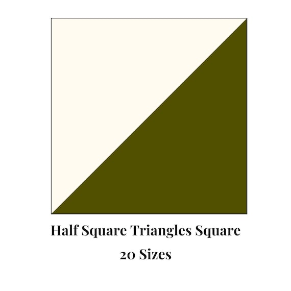 Half Square Triangle Foundation Paper Piecing Templates Multiple Sizes Pattern Modern Classic Quilt Scrap Sewing Patchwork Block PDF FPP