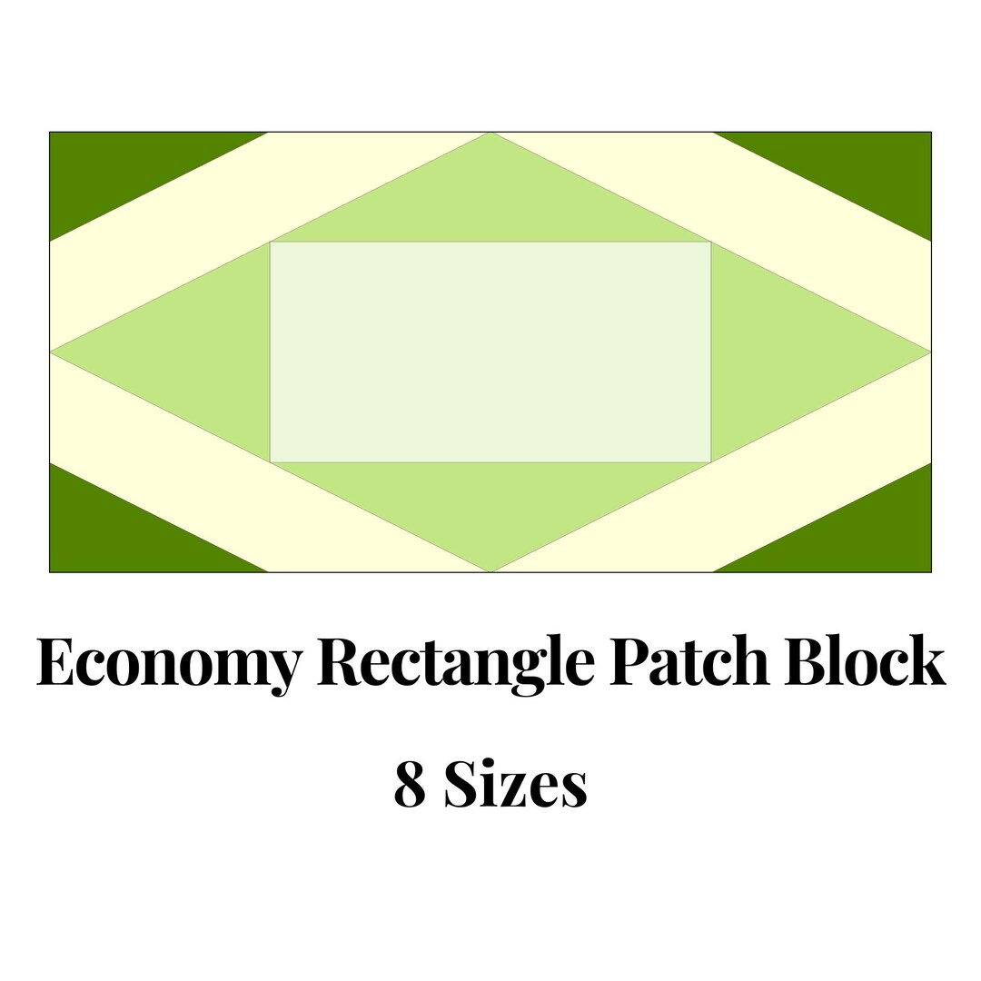 Economy Rectangle Patch Foundation Paper Piecing Templates Multiple ...