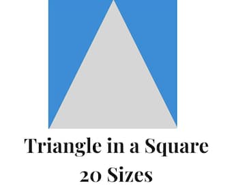 Triangle in a Square Foundation Paper Piecing Templates Multiple Sizes Pattern Modern Classic Quilt Scrap Sewing Patchwork Block PDF FPP