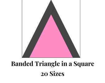 Banded Triangle in a Square Foundation Paper Piecing Templates Multiple Sizes Pattern Modern Classic Quilt Sewing Patchwork Block PDF FPP