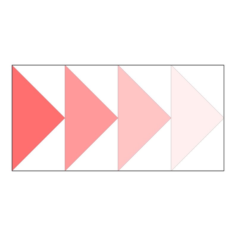 Szablon do patchworku z papieru w kształcie trójkąta ciągłego, wzór w wielu rozmiarach, nowoczesny klasyczny blok do szycia patchworku w formacie PDF FPP zdjęcie 6