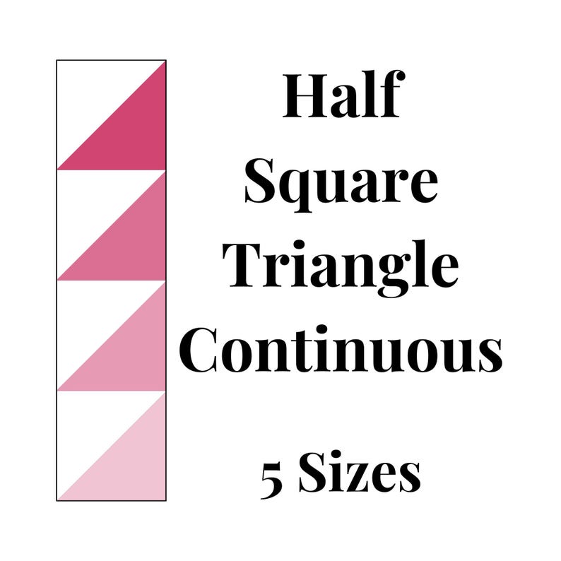 Szablon do patchworku z papieru w kształcie trójkąta ciągłego, wzór w wielu rozmiarach, nowoczesny klasyczny blok do szycia patchworku w formacie PDF FPP zdjęcie 2