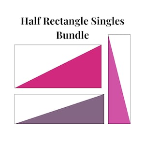 Half Rectangle Bundle Foundation Paper Piecing Templates Multiple Sizes Pattern Modern Classic Quilt Scrap Sewing Patchwork Block PDF FPP