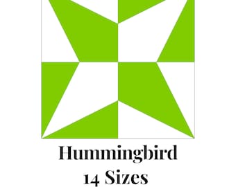 Hummingbird Foundation Paper Piecing Sjablonen Meerdere maten Patroon Modern Klassiek Quilt Scrapbusting Naaien patchworkblok PDF FPP