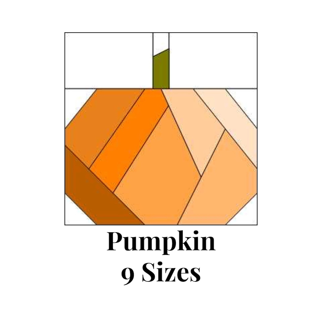 Pumpkin Foundation Paper Piecing Templates Multiple Sizes Pattern ...