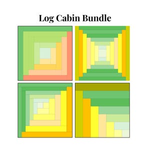 Blockhaus-Bundle Foundation Paper Pieceing Template Mehrere Größen Muster Modern Classic Quilt Schrap Nähen Patchwork Block PDF FPP