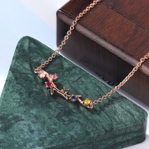 Cluster Moissanite Ruby Sapphire Pink Sapphire Green Sapphire