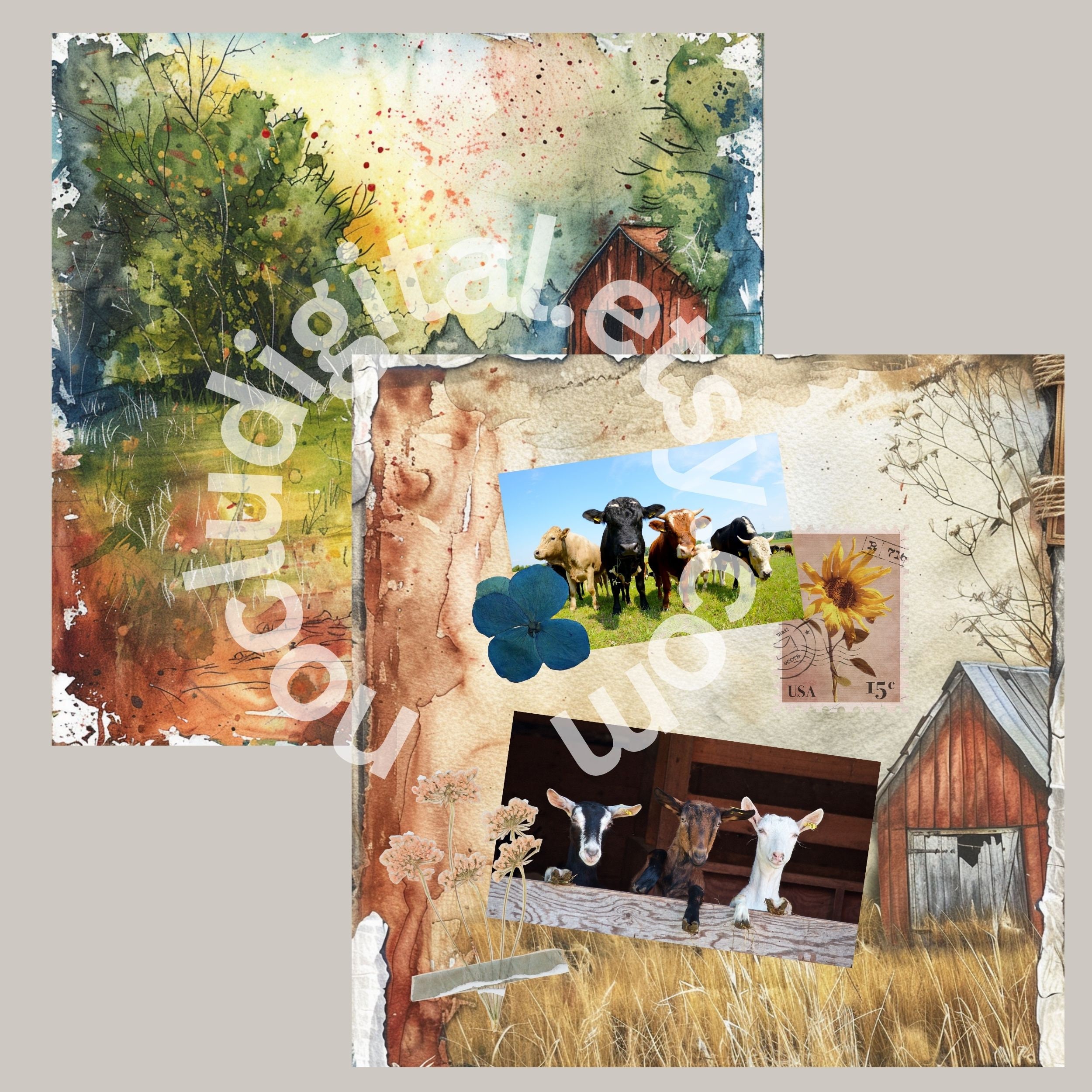 Rustic Country Junk Journal | Country Rustic Scrapbooking Pages ...