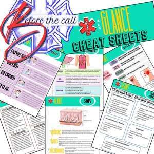 EMT NREMT Cheat Sheets and Study Guide for Test Prep